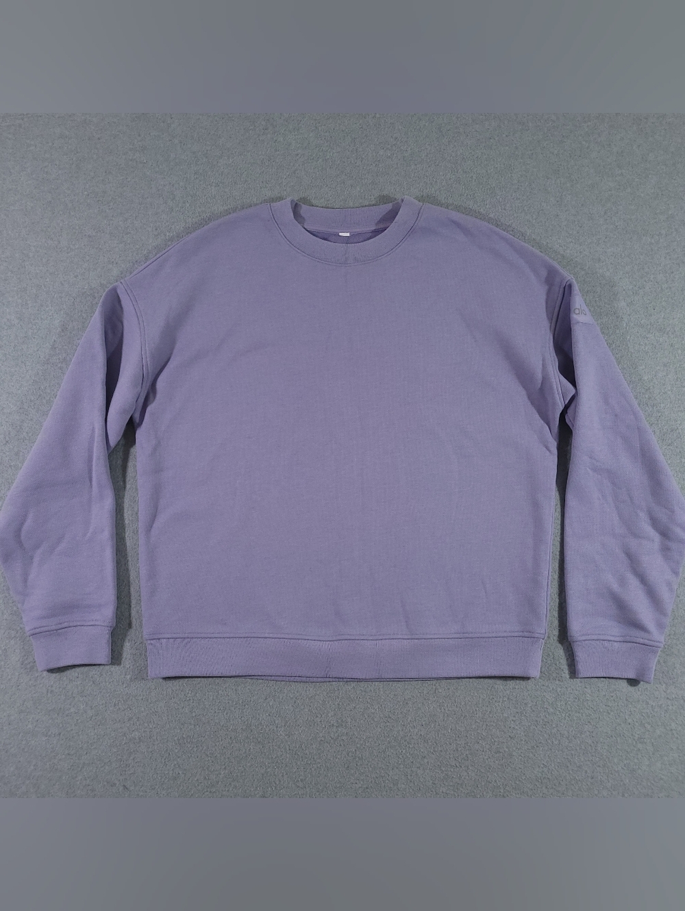Alo Yoga Unisex Renown Heavy Weight Crew Neck Pullover Sweatshirt Size M Purple